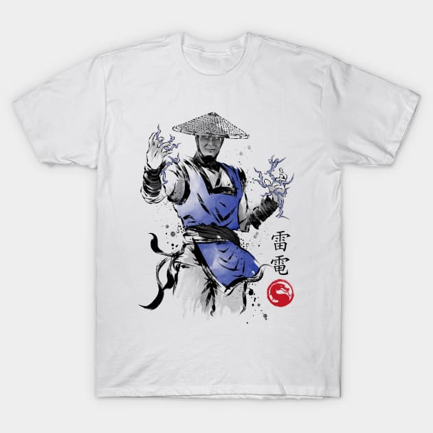 Thunder God sumi-e T-Shirt by DrMonekers